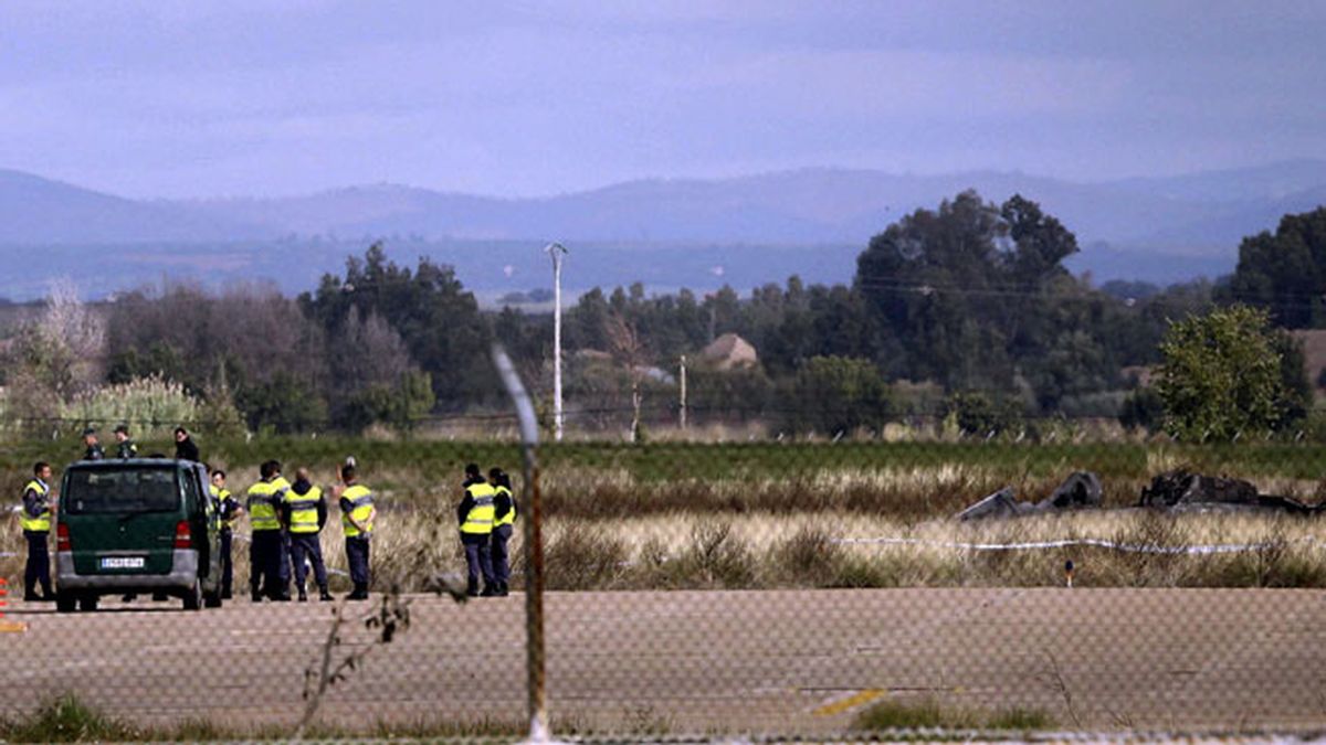 El F-5 accidentado en Badajoz sufrió una "parada del motor izquierdo"