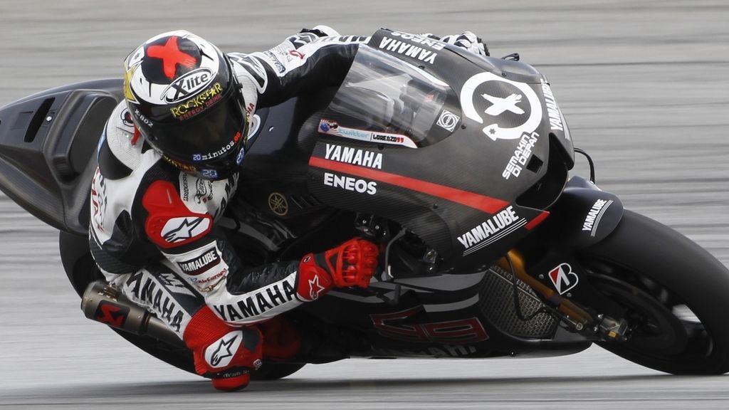 Jorge Lorenzo, con la Yamaha en Sepang