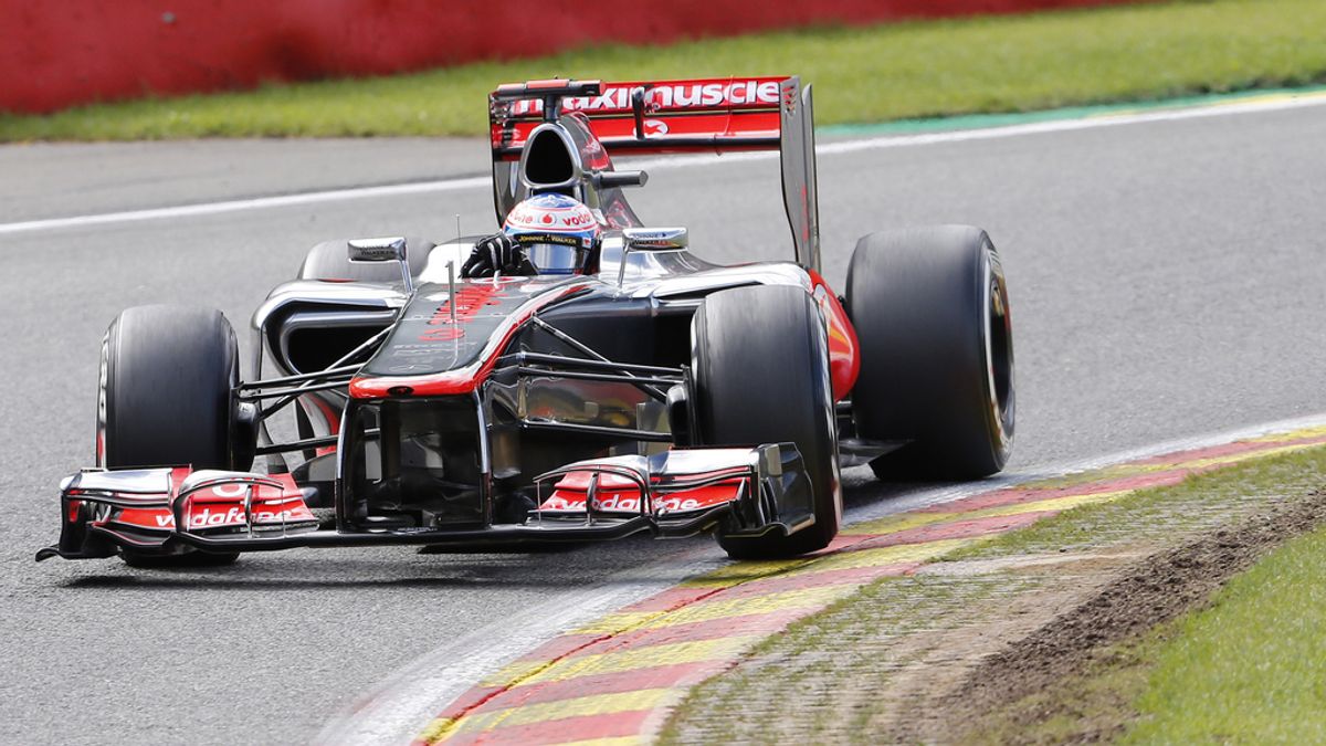 El piloto de McLaren, Jenson Button en el Gran Premio de Bélgica en el circuito de Spa. Foto: Reuters