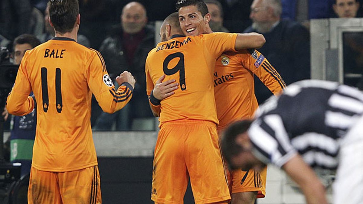 Cristiano celebra un gol en Turín Cristiano celebra un gol en Turín