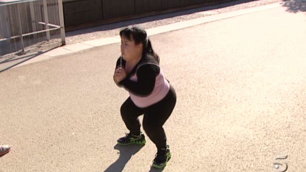 La reportera ha tenido un pequeño accidente durante el entrenamiento