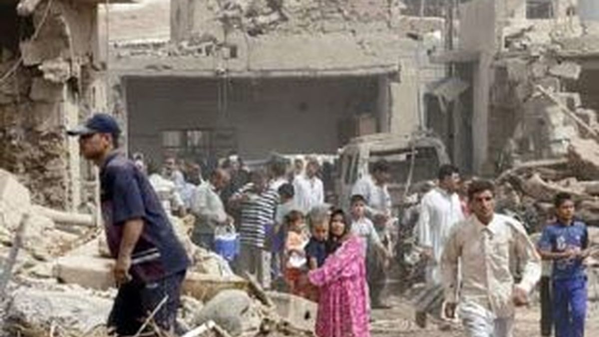 Imagen del lugar del atentado al sur de Kirkuk. Foto: EFE