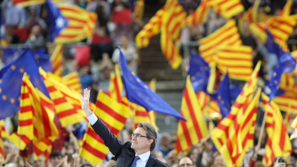 Artur Mas cierra la campaña de CiU en el Palau Sant Jordi de Barcelona