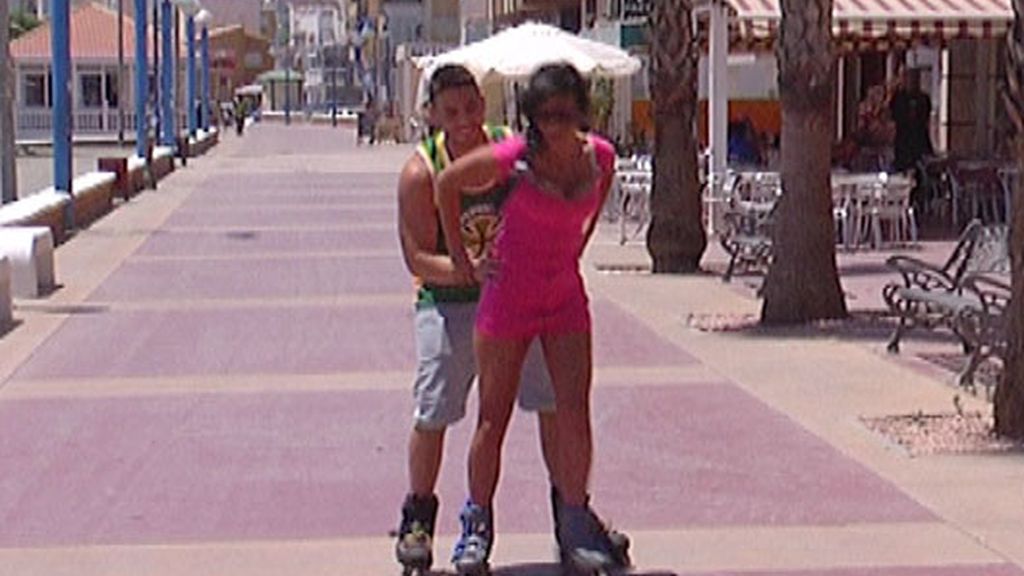 ¡Marcelo y Laura sobre patines!