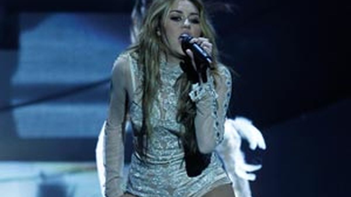 Miley Cyrus durante su actuación en Madrid. Foto: Gtres