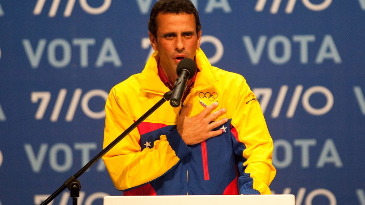 Henrique Capriles, tras perder las elecciones en Venezuela