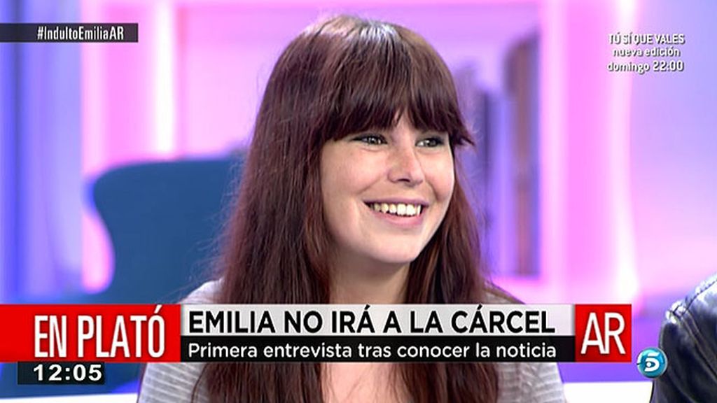 Emilia se entera en directo en 'El programa de Ana Rosa' de que no entrará en prisión