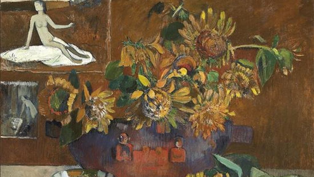 Fotografía facilitada por Christie's de un bodegón de Paul Gauguin titulado "Nature morte à l'Espérance" que será la estrella de la subasta de arte impresionista y moderno que celebrará en Londres el próximo 9 de febrero. EFE Fotografía facilitada por Christie's de un bodegón de Paul Gauguin titulado "Nature morte à l'Espérance" que será la estrella de la subasta de arte impresionista y moderno que celebrará en Londres el próximo 9 de febrero. EFE