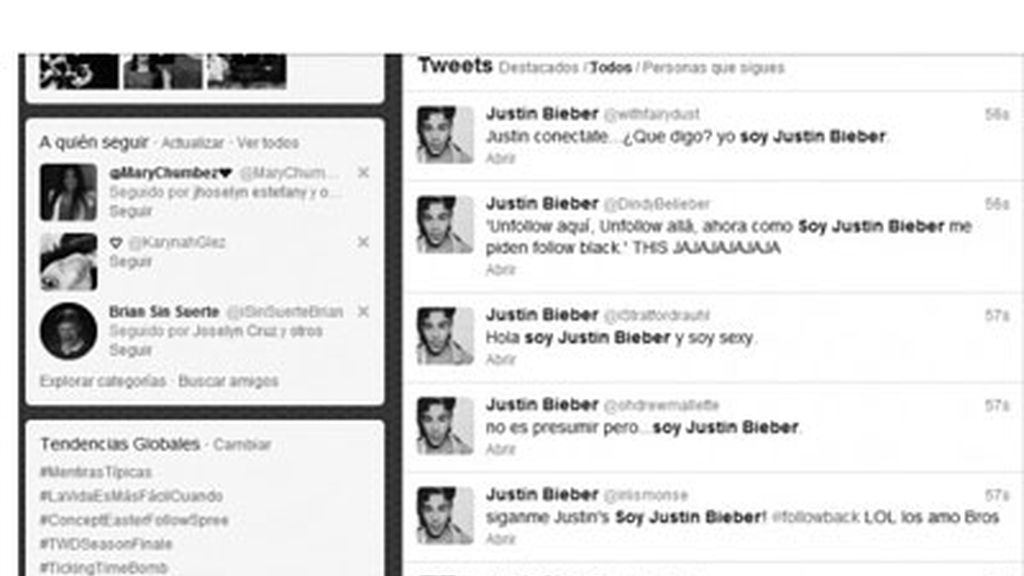 Bieber revoluciona Twitter