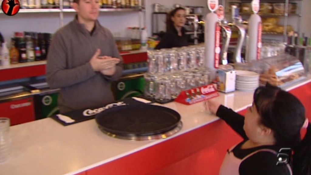 La reportera ha tenido un pequeño accidente durante el entrenamiento