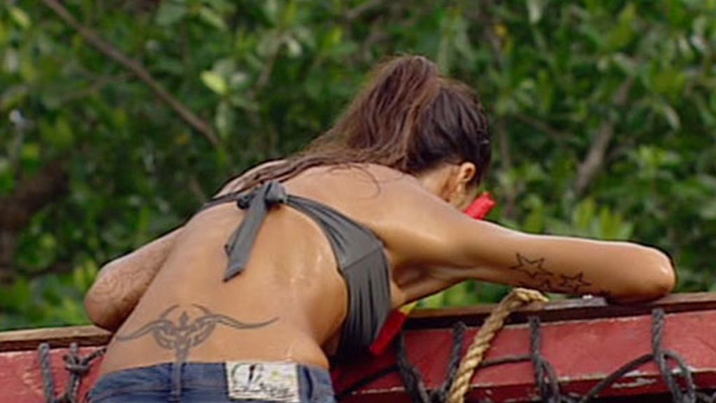 Las chicas, en la pista americana