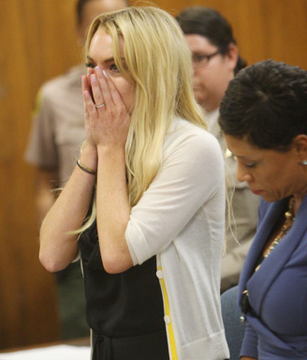 La reacción de Lindsay Lohan al ser condenada a prisión