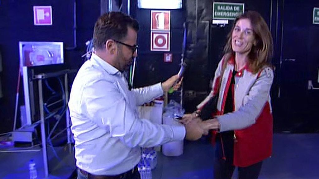 Jorge Javier Vázquez y Raquel Sánchez Silva se encuentran entre bambalinas