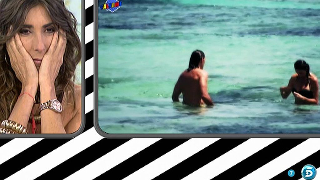 La presentadora y su pareja disfrutan del sol entre besos y abrazos