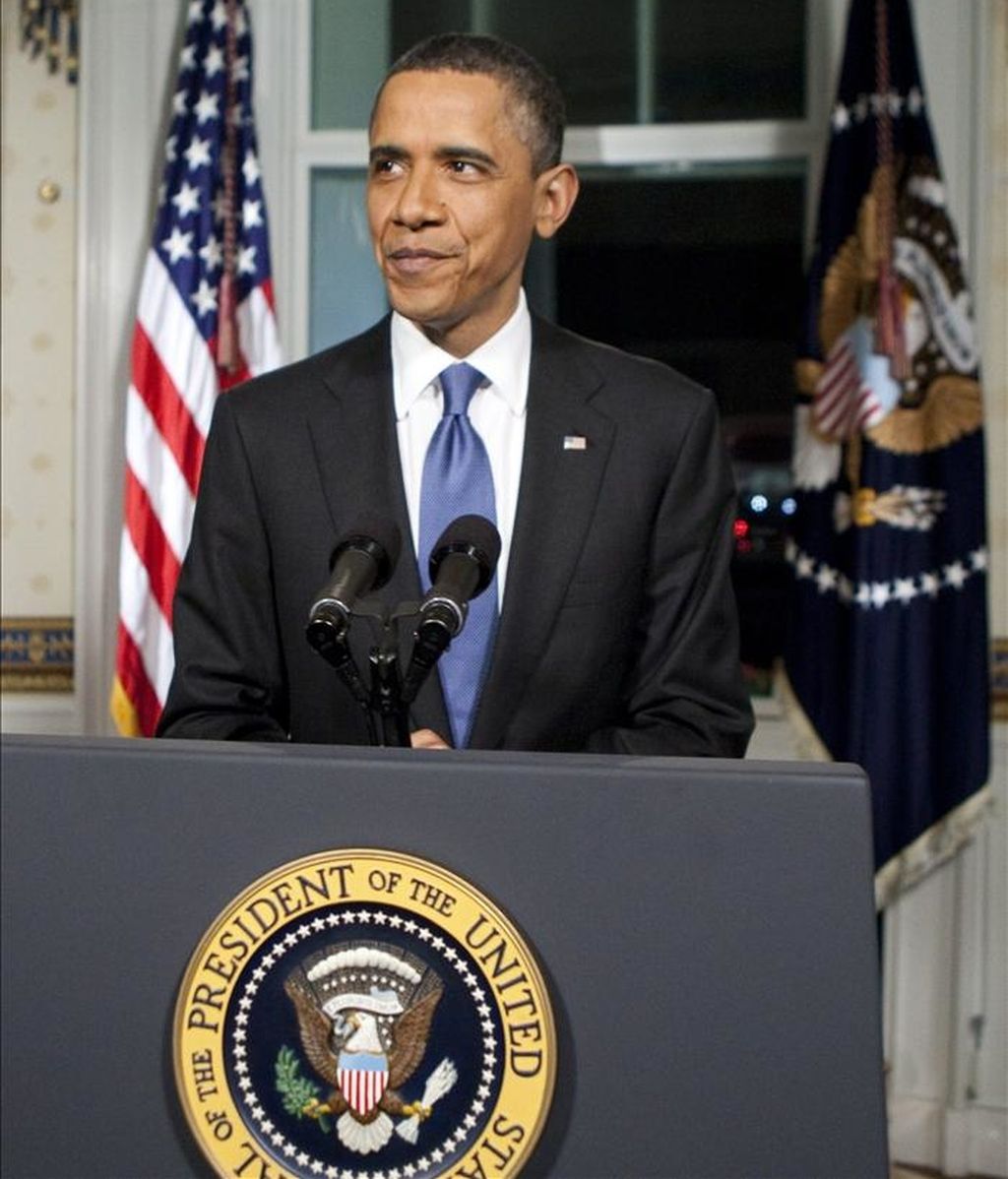 El presidente de EE.UU., Barack Obama, anunció este 8 de abril en la Casa Blanca en Washington, EE.UU., que el Congreso aprobó hoy una resolución de última hora para prorrogar durante una semana los fondos del Gobierno federal. EFE