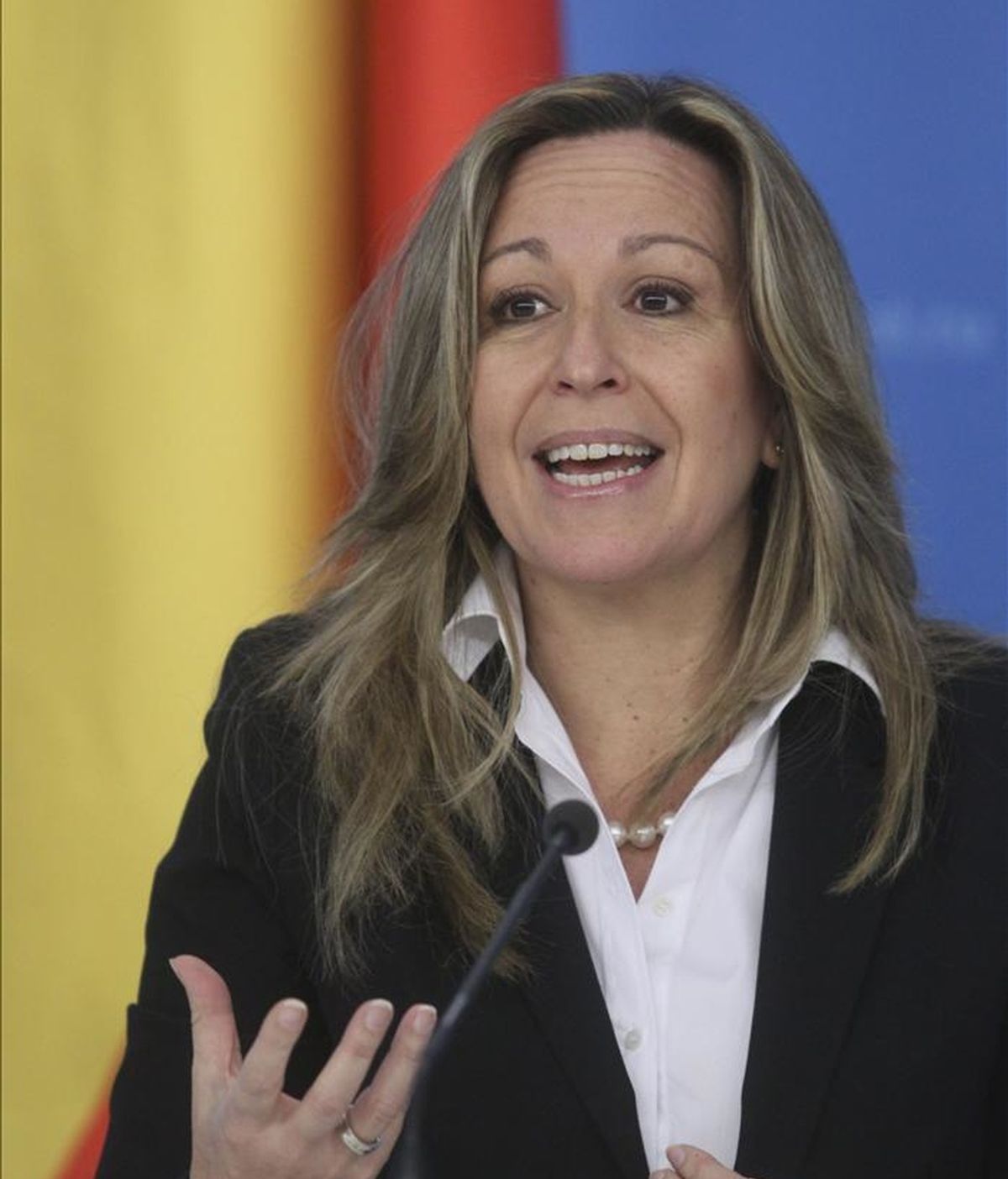La ministra española de Exteriores, Trinidad Jimenez, inicia mañana su primera visita a Oriente Medio desde que asumió el cargo, con la discusión sobre la crisis egipcia y el análisis de las relaciones bilaterales, tanto con israelíes como con palestinos, como prioridades en su agenda. EFE/Archivo La ministra española de Exteriores, Trinidad Jimenez, inicia mañana su primera visita a Oriente Medio desde que asumió el cargo, con la discusión sobre la crisis egipcia y el análisis de las relaciones bilaterales, tanto con israelíes como con palestinos, como prioridades en su agenda. EFE/Archivo