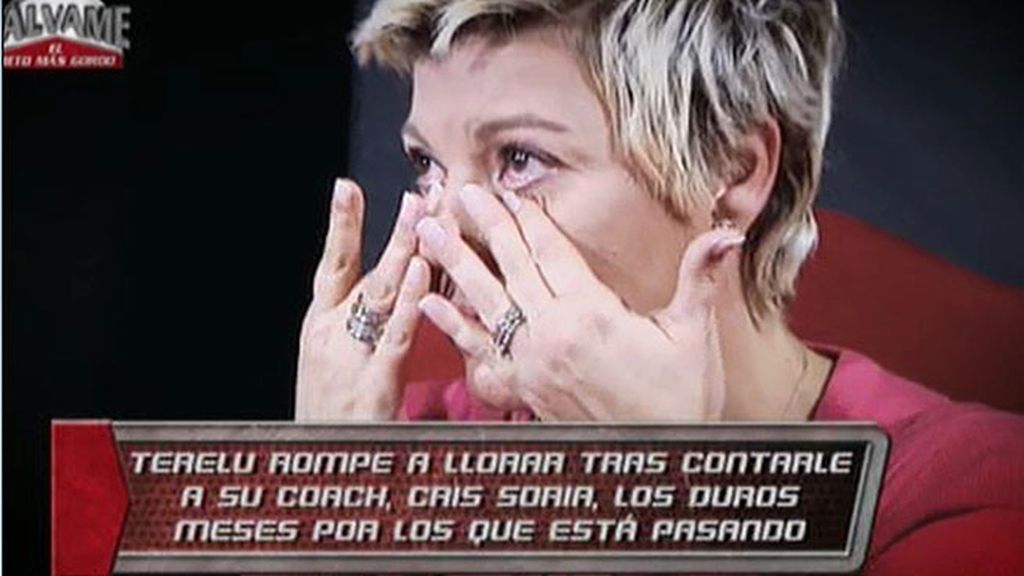 La colaboradora de 'Sálvame', entre lágrimas junto a Cristina Soria