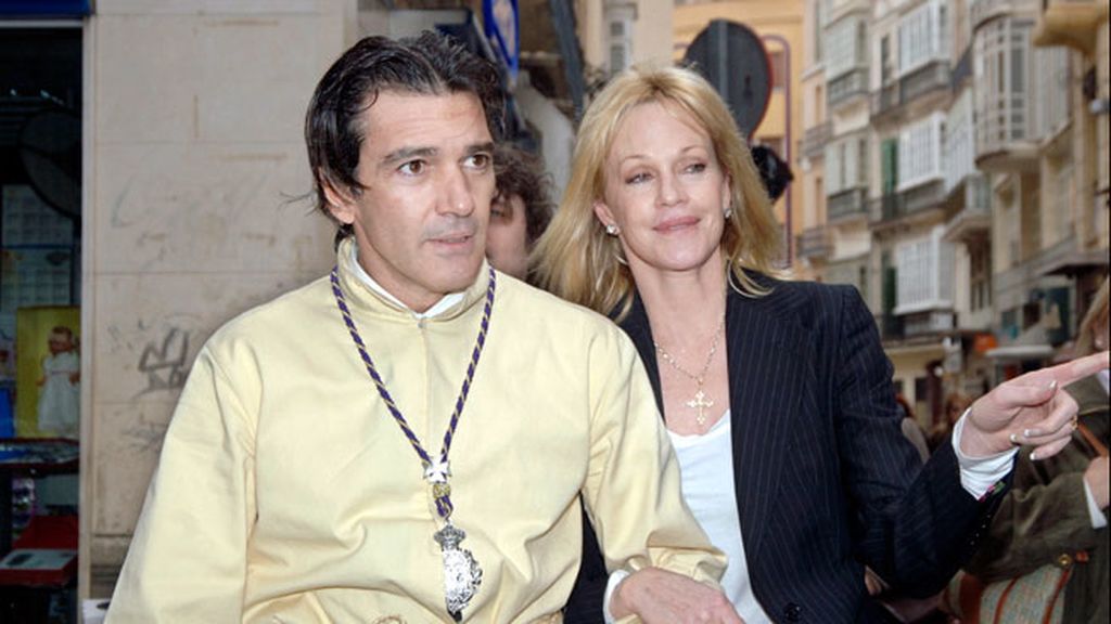 Melanie Griffith y Antonio Banderas, fieles a la Semana Santa