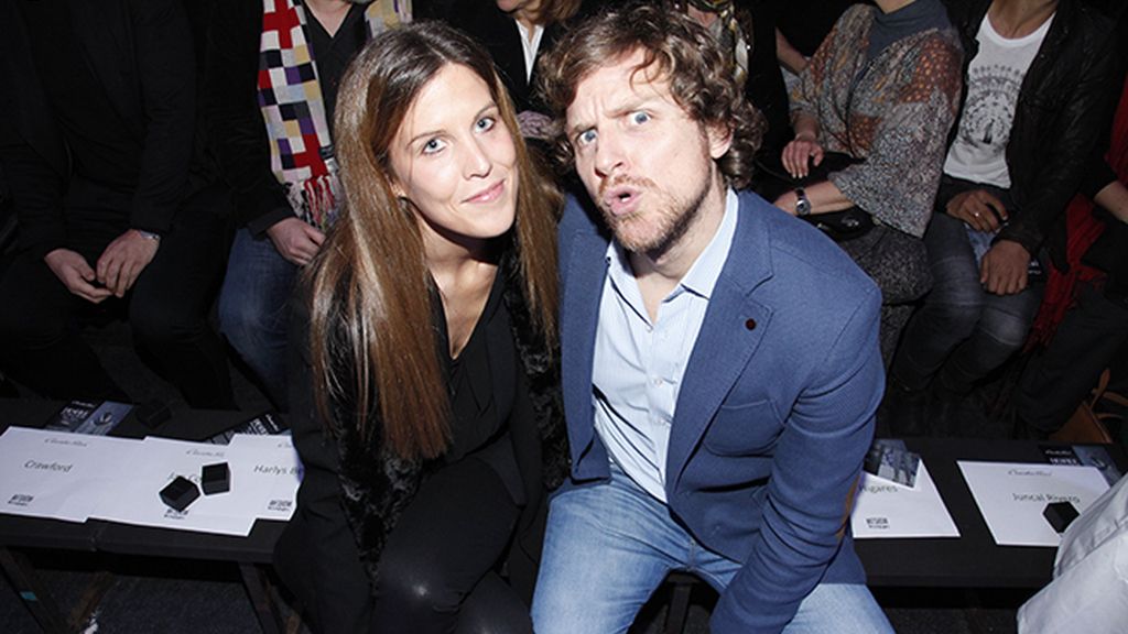 Álvaro de la Lama con su pareja en el front row