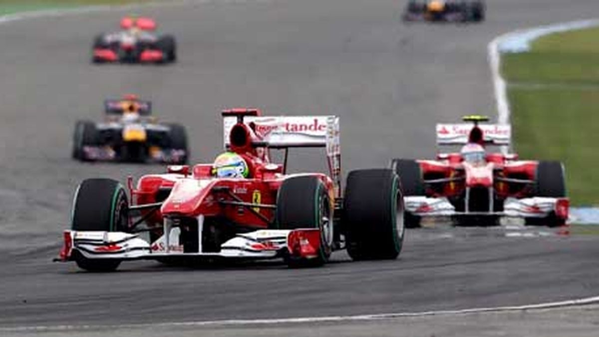 Ferrari dominó el GP de Alemania de principio a fin. Foto: EFE