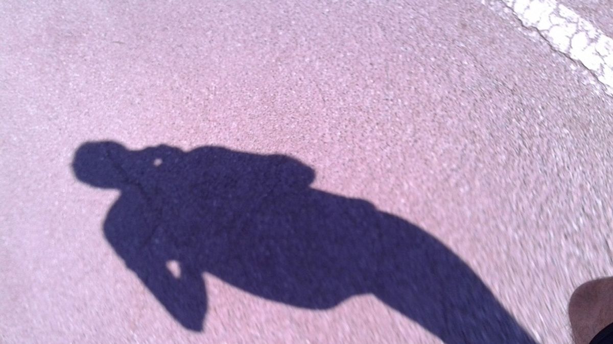 La sombra de un corredor