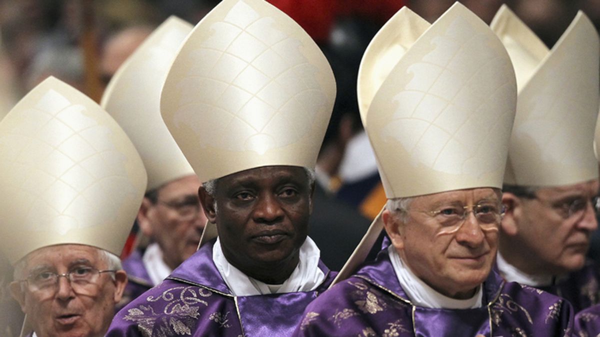 El cardenal ghanes, Peter Turkson, durante la misa del Miércoles de Ceniza en el Vaticano