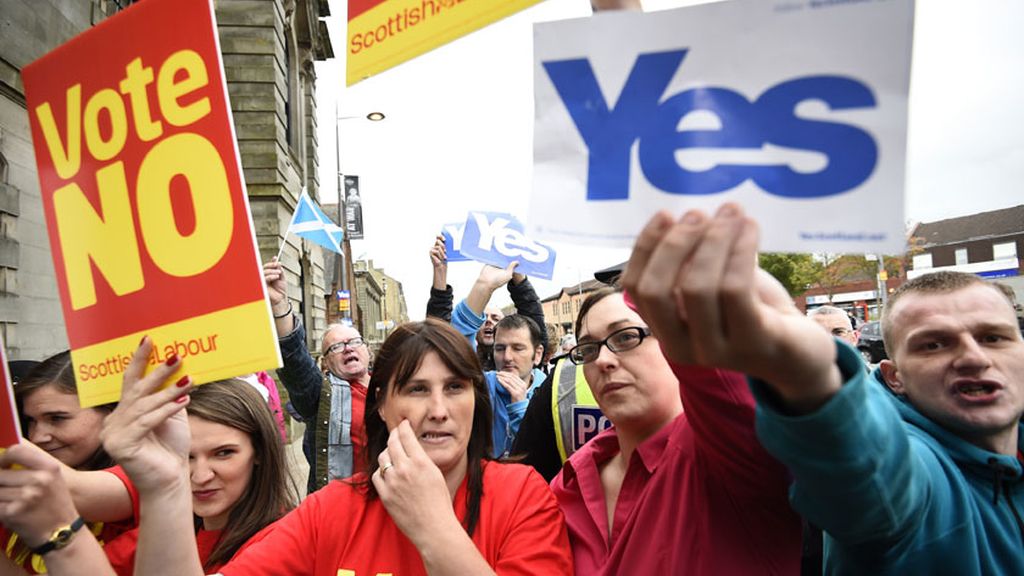 Escocia, la campaña del Sí y el No se discute en las calles