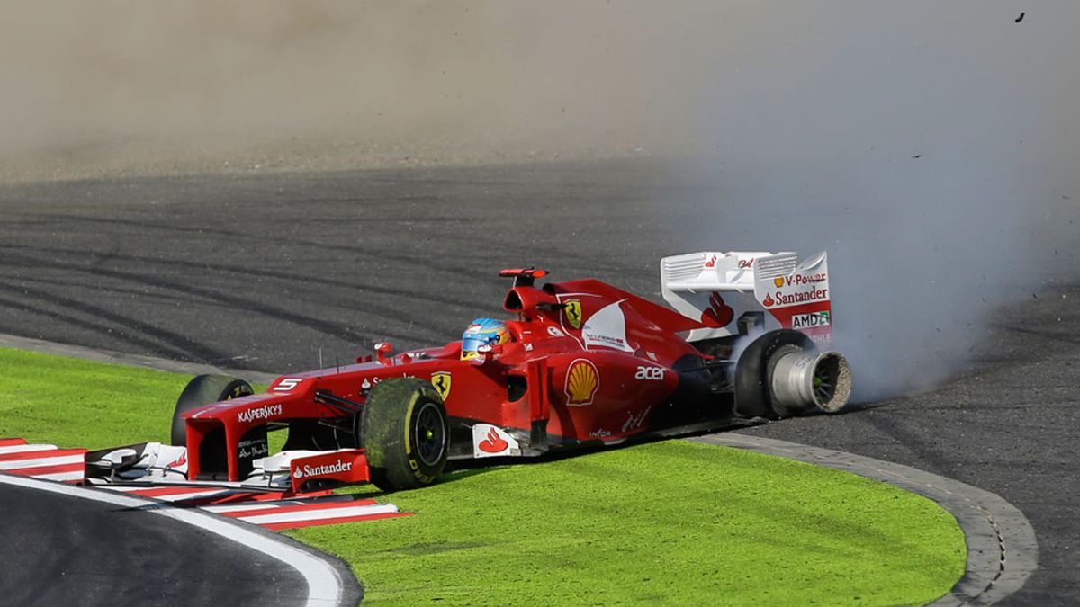 Accidente de Alonso en el Gran Premio de Japón