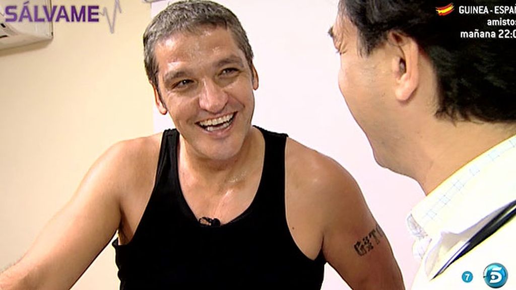 El colaborador de 'Sálvame' pasa con nota la prueba de esfuerzo