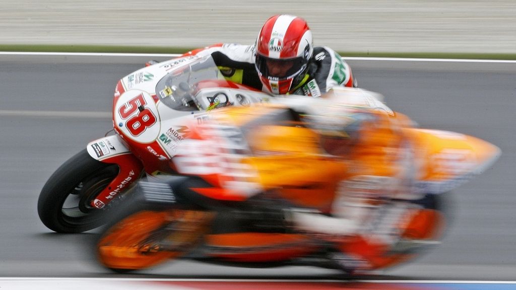 Simoncelli rodando en Brno (Año 2008)