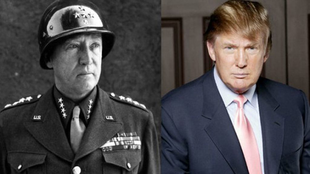 El general George Patton y el multimillonario Donald Trump