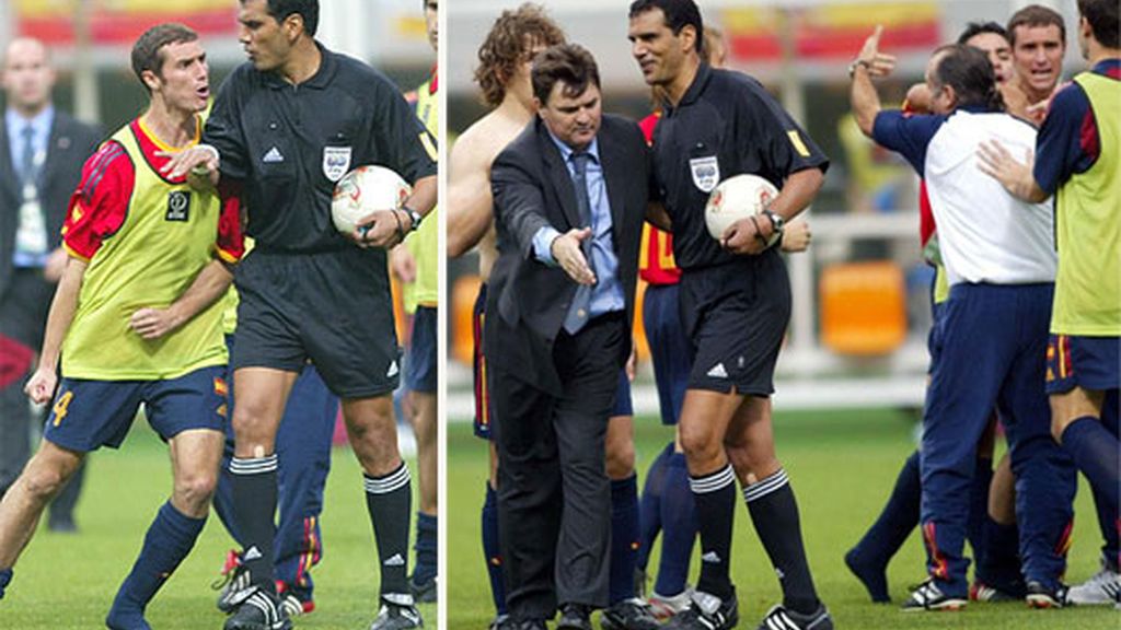 Dos goles anulados a España (Corea-Japón 2002)