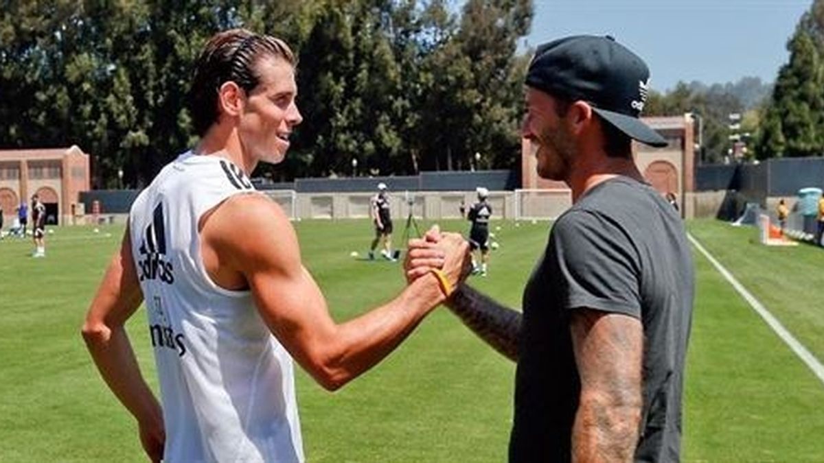 David Beckham y Gareth Bale
