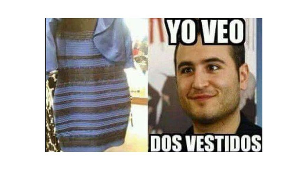 ¿De qué color es el vestido, blanco y dorado o negro y azul?