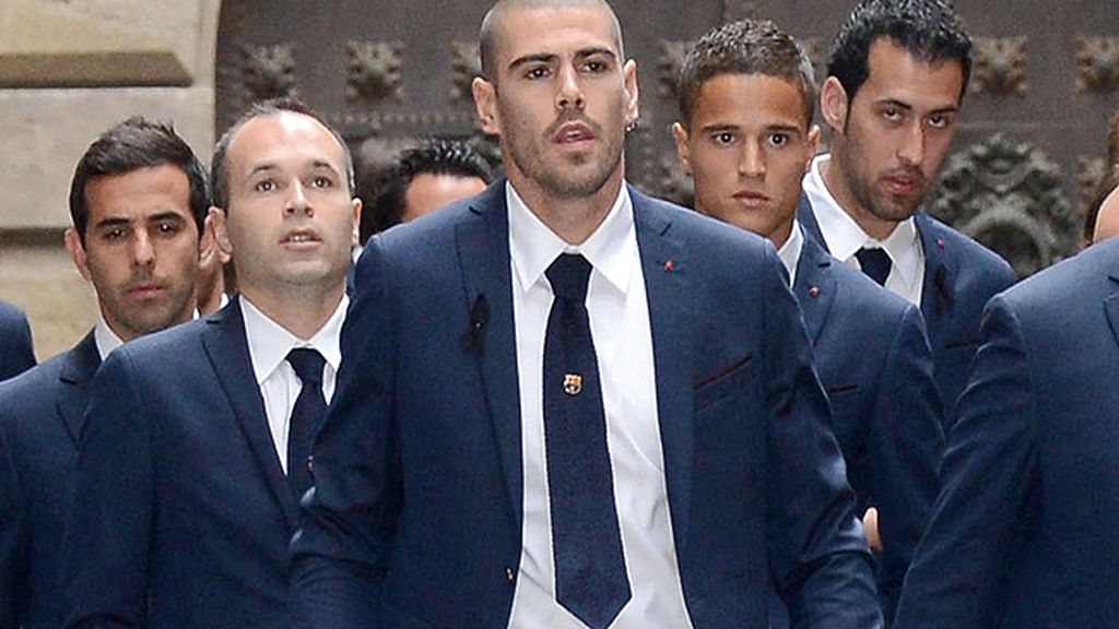 Andrés Iniesta y Víctor Valdes