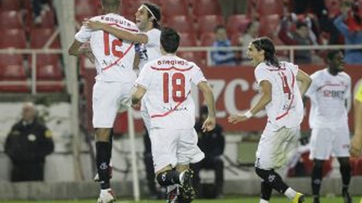 El Sevilla celebra un gol. Foto: Gtres