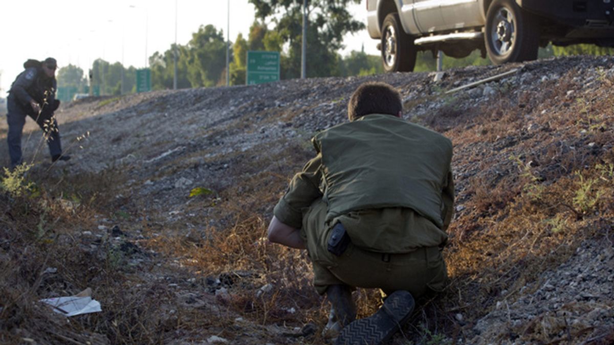Fuerzas de seguridad israelíes en el sur de Gaza