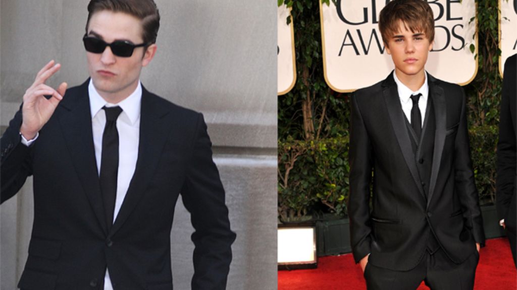 Los dos muy elegantes, de traje