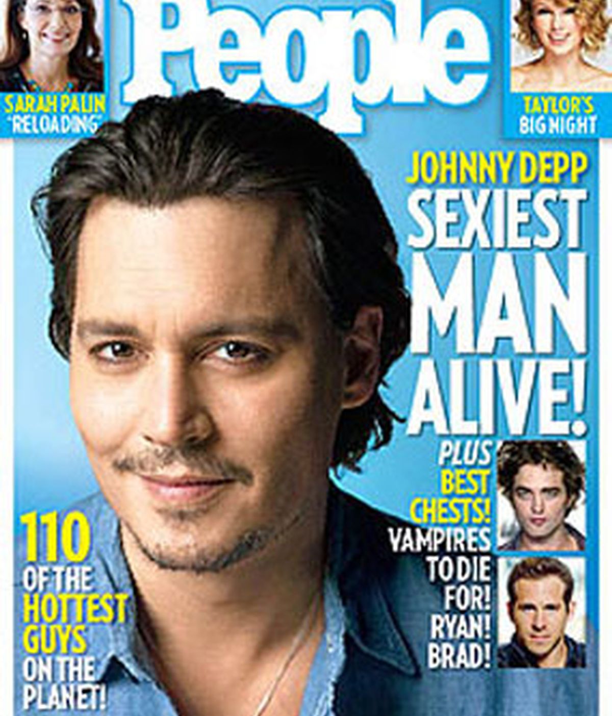 Johnny Depp, el más sexy del año, según la lista elaborada por la revista People.