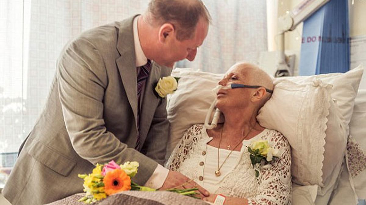 Conmovedoras fotos de una novia con cáncer pocas horas antes de su muerte