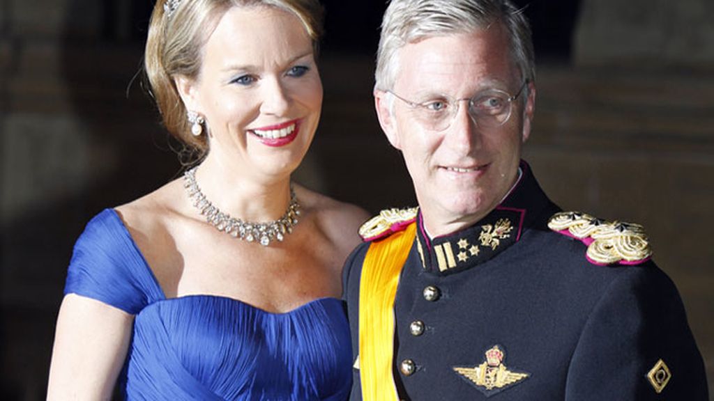 La princesa Matilde de Bélgicay su marido el príncipe heredero Felipe de Bélgica