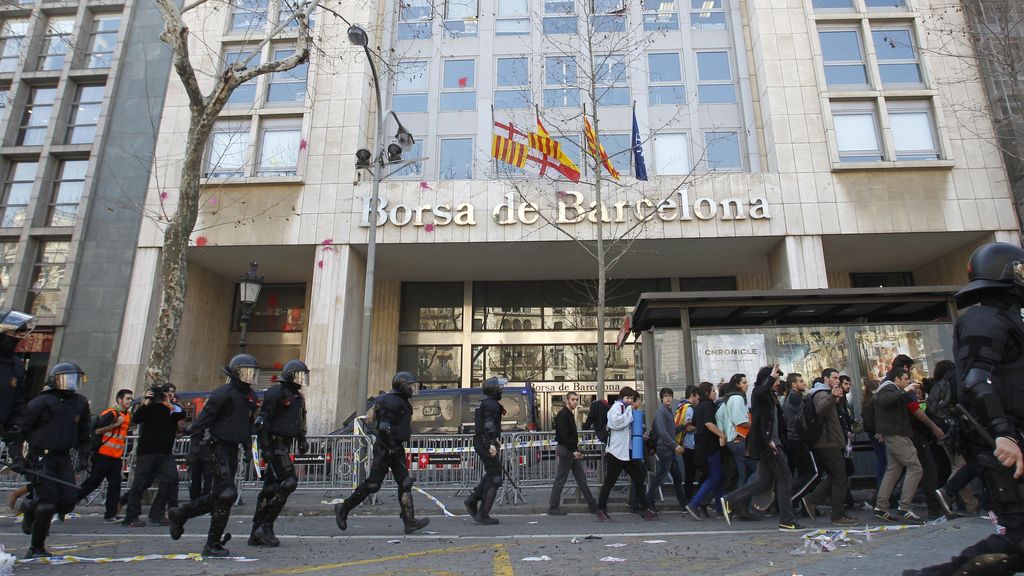 Violentos incidentes en Barcelona