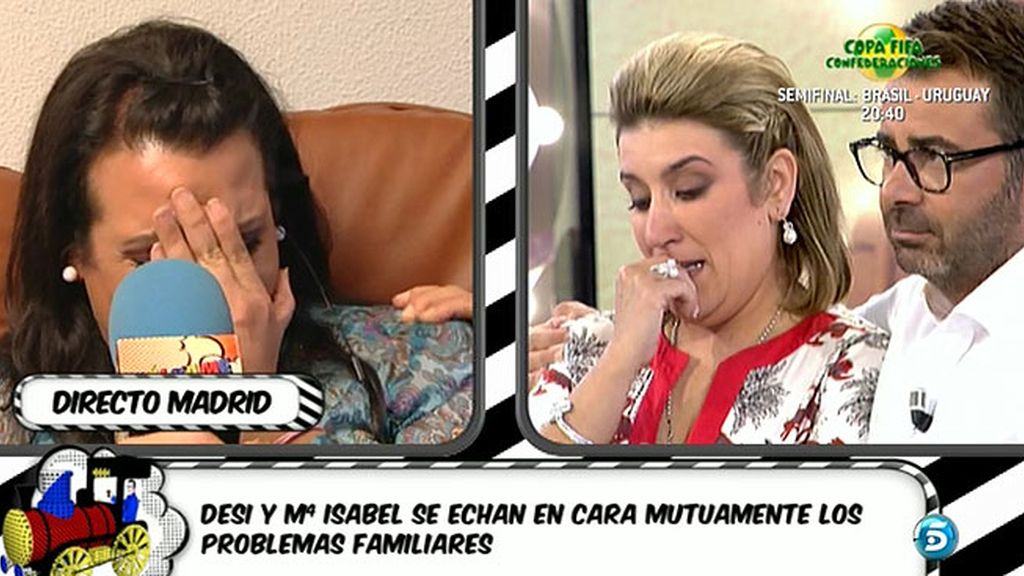Desirée y su hermana no pueden evitar las lágrimas durantes su enfrentamiento