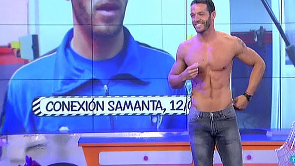 A petición popular, el extronista de 'Mujeres y hombres' presume de abdominales
