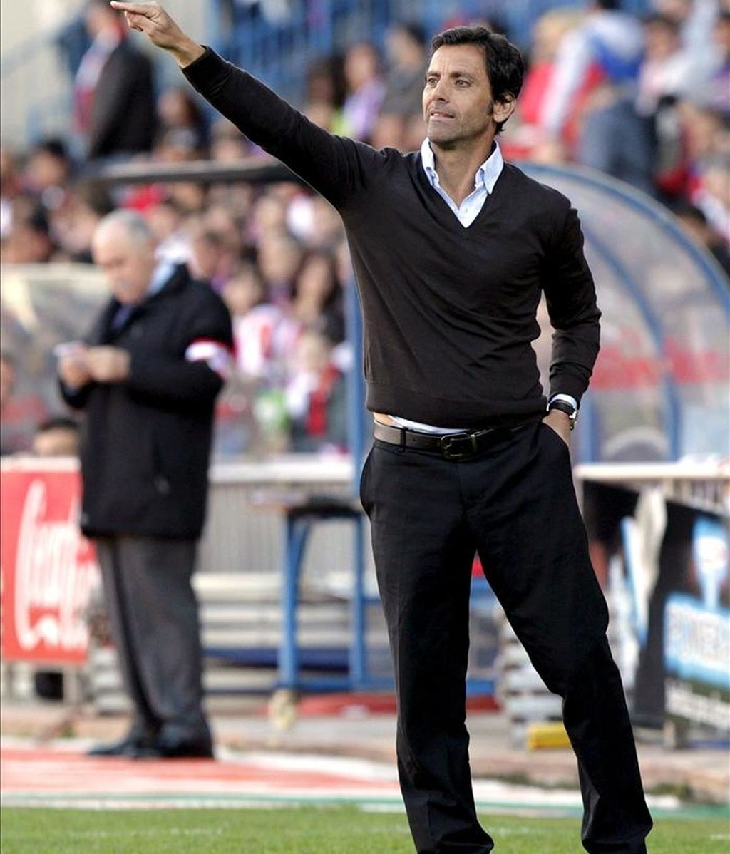 El entrenador del Atlético de Madrid Quique Sánchez Flores. EFE/Archivo
