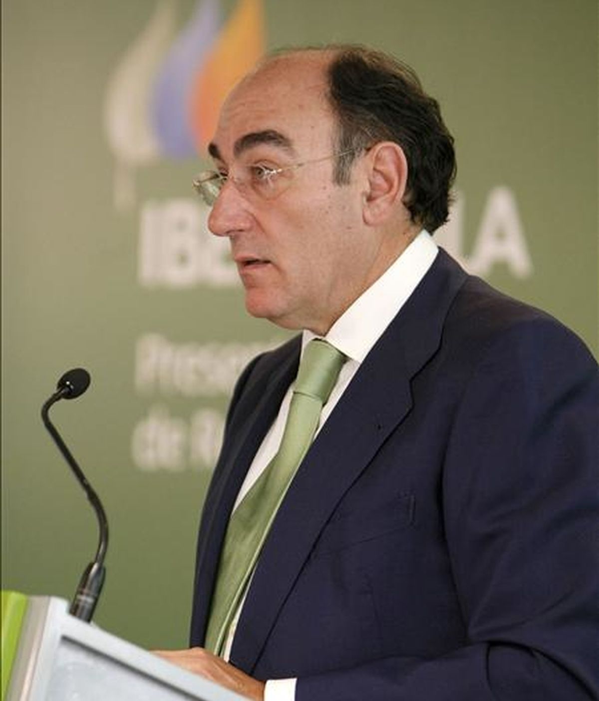 El presidente de Iberdrola, Ignacio Sánchez Galán, durante la presentación de los resultados en una conference call con analistas, después de que la compañía los haya publicado antes de la apertura del mercado ante la CNMV. EFE