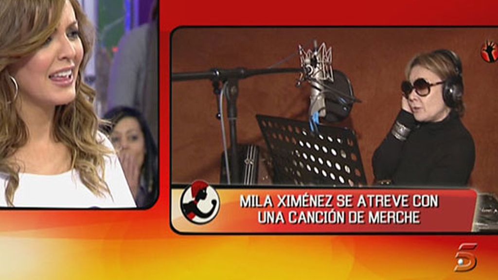 Mila canta con Merche