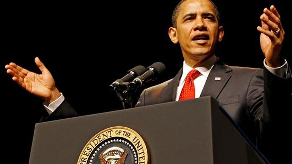El presidente estadounidense Barack Obama pronuncia un discurso. EFE