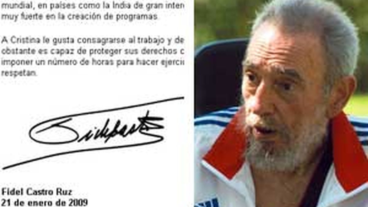 Firma de Fidel Castro en su último artículo de la serie 'Reflexiones'.