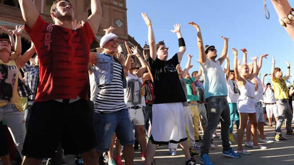 Flashmob de Fama en Madrid